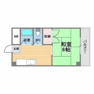 エイデルハイム甲子園【1階】の間取り