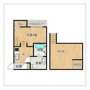 Oak Forest【203号室】の間取り
