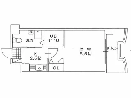 ベルガ北方【9階】の間取り
