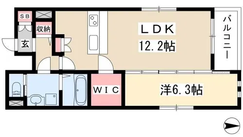 ディオール ナゴヤ【3階】の間取り