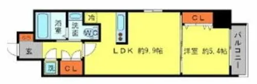 アーデン京町堀イースト【9階】の間取り