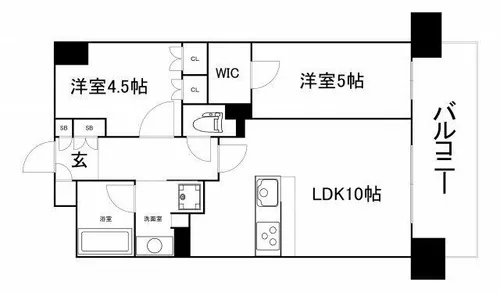SK RESIDENCES SHINSAIBASHI【3階】の間取り