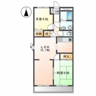 ソフィア花北【106号室】の間取り