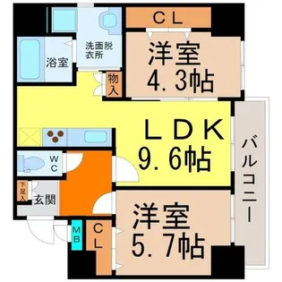 Prime Court (プライムコート)【4階】の間取り