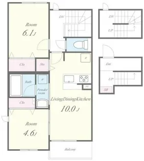グレーヌ東寺【3階】の間取り