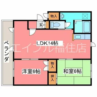 メゾフォルテアタカ【2階】の間取り