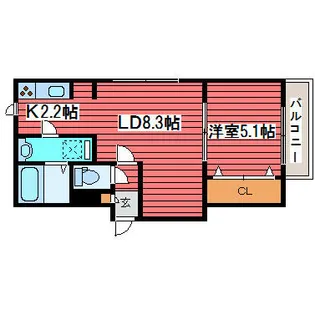 LUANA福住【1階】の間取り