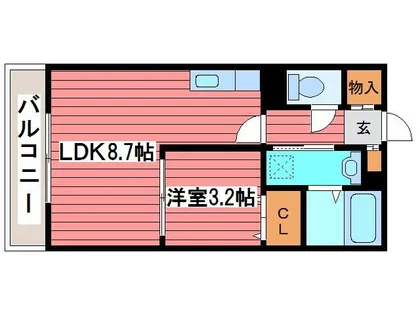 レガートタワー月寒中央【8階】の間取り