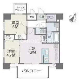 MODERN PALAZZO博多デュオグランデEAST【6階】の間取り