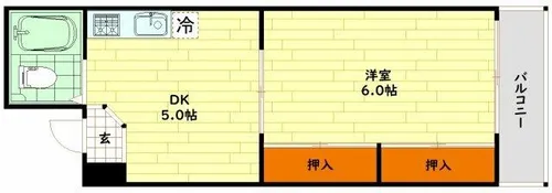 大阪府大阪市北区池田町【マンション】の間取り