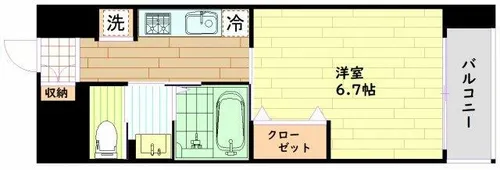 エスライズ都島【3階】の間取り