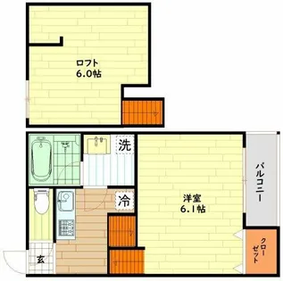 ブランジーノ塚本【2階】の間取り