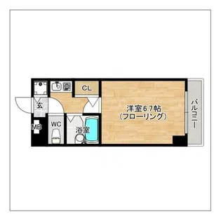 キャッスルマンション箱崎B棟【207号室】の間取り