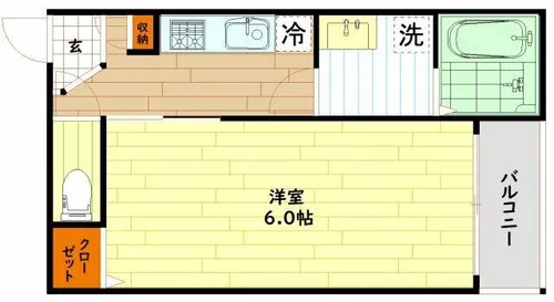 大阪府大阪市城東区諏訪1丁目【アパート】の間取り