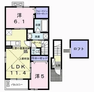アメニティカスガⅧ【2階】の間取り