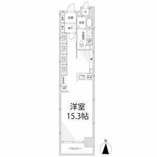 キャッスルコート西新町【204号室】の間取り