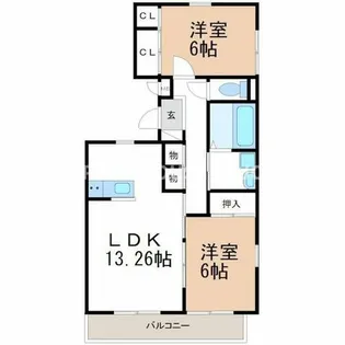 スターターマンション緑町【303号室】の間取り