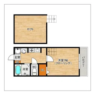 サンフェリーチェ福工大前【2階】の間取り