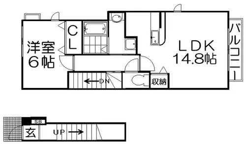 ベル・エトワールB棟【2階】の間取り