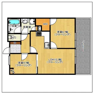 ウェルリバービュー天神【4階】の間取り