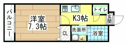 福岡県北九州市小倉北区清水1丁目【マンション】の間取り