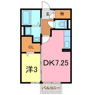 セジュールだいわ【1階】の間取り