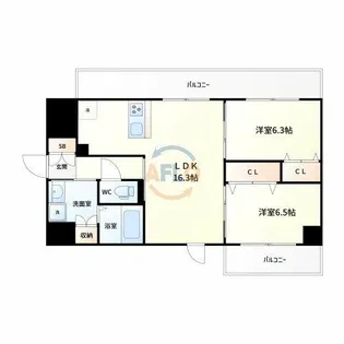 第2関根マンション【5階】の間取り