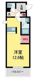 ルミネ甲東園【101号室】の間取り