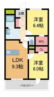 コモド西宮【705号室】の間取り