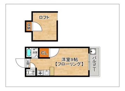 パティオコート新宮【201号室】の間取り