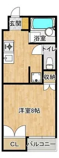 明石コーポ【101号室】の間取り