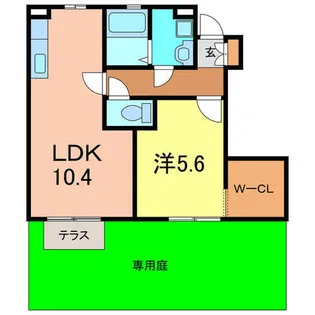 ヒル・高平【1階】の間取り