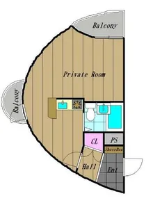 ラ・ビ・クレール【203号室】の間取り