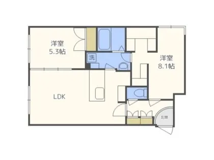 COMSAP24 PARKSIDE【202号室】の間取り