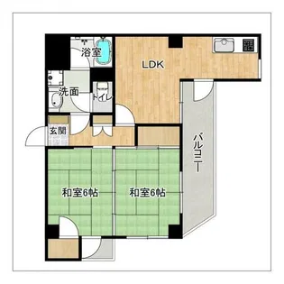ホワイトパレス筥崎【503号室】の間取り
