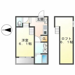 1Kの間取り画像