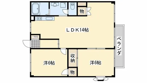 シャンパーニュ2番館【2階】の間取り