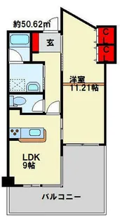 福岡県北九州市小倉北区砂津2丁目【マンション】の間取り