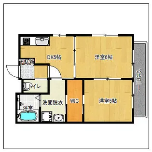 プティレーヴII【201号室】の間取り