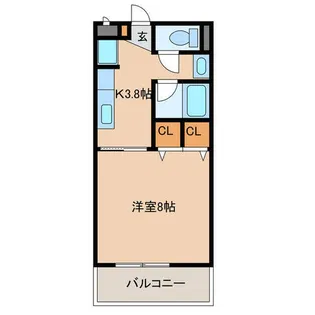 ヒルズ愛【2階】の間取り