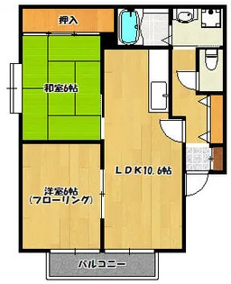 ティアラドミール【2階】の間取り
