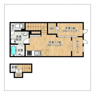 CB桜ヶ丘テソロ【2階】の間取り