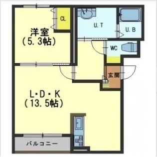 Rヒルズコート高盛【3階】の間取り