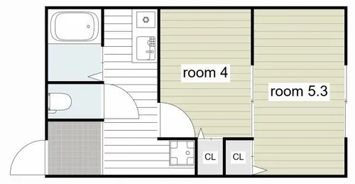 サニーフォレスト長洲【104号室】の間取り