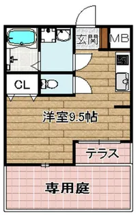 ルミエール高槻【108号室】の間取り