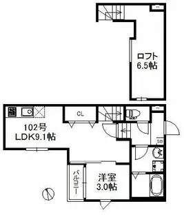福岡県久留米市大石町【アパート】の間取り
