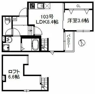 福岡県久留米市大石町【アパート】の間取り