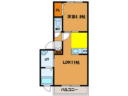 ルミエール宝来【203号室】の間取り