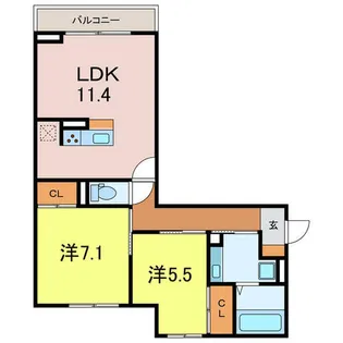 アンシャンテ知立【1階】の間取り