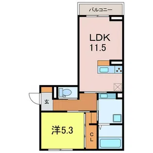 アンシャンテ知立【1階】の間取り